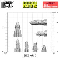 3D Printed Set -  Ork Rockets & Missiles