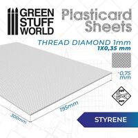 Plasticard Styrene Diamond Sheet 1mm