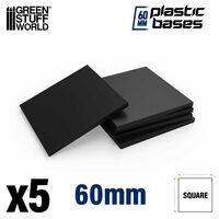 Plastic Square Bases 60mm (5)