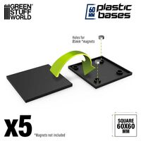 Plastic Square Bases 60mm (5)