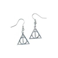Harry Potter Earrings Deathly Hallows Silver Plated