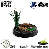 Hollow Plastic Bases - Black 25mm