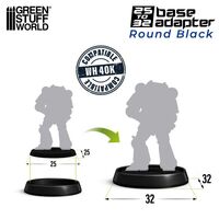 Hollow Plastic Bases - Black 32mm