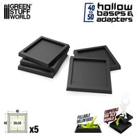 Black Plastic Base Adaptor - Square 40 to 50mm (5)
