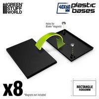 Plastic Rectangular Bases 40x60mm (8)