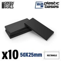 Plastic Rectangular Bases 25x50mm (10)
