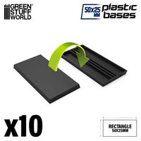 Plastic Rectangular Bases 25x50mm (10)