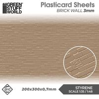 Plasticard Styrene Brick Wall 3mm