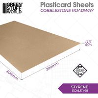 Plasticard Styrene Cobblestone-Roadway