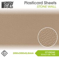 Plasticard Styrene Stone Wall