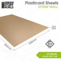 Plasticard Styrene Stone Wall