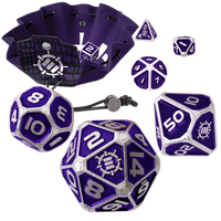 Enhance 7pc Metal RPG Dice (Collector's Edition Purple)