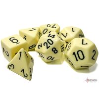 Opaque Pastel Yellow/Black 7-Dice Set