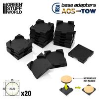 Round to Square Base Adapter 25mm