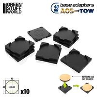 Plastic Round to Square Base Adapter 40mm