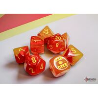 Gemini Gellow Red/Yellow Polyhedral Luminary - Lab Dice 8