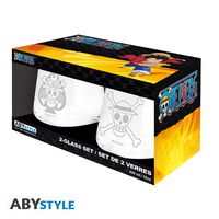 One Piece 2 Glass Set Luffy & Ace