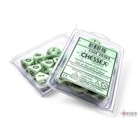 Pastel Green/Black Opaque Set of Ten D10s