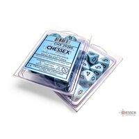 Pastel Blue/Black Opaque Set of Ten D10s