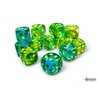 Gemini 16mm D6 Translucent Green-Teal/Yellow