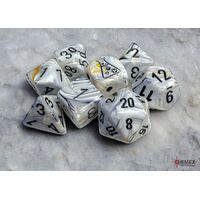 Marble Calcite/Blue Polyhedral - Lab Dice 8