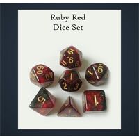 Drawlab Ruby Red Dice Set