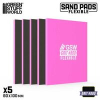 Flexible Sand Pads 100x80mm - 5mm - Grit #800 Violet (5)