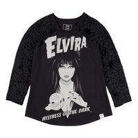 Elivira by Loungefly Tee T-Shirt Unisex Shirred Raglan