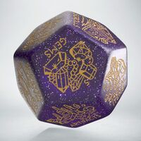 Treasure Generator Die: Shimmering Purple&Gold