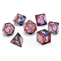 CritStones Liquid Core Dice Set Fey Mist (7)