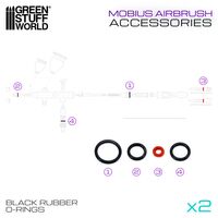 Black O-Rings - Mobius Airbrush