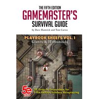 Gamemasters Survival Guide 5e Playbook Sheets Vol.1