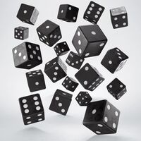 Full Pack of D6s: Black & White (20)