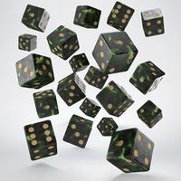 Full Pack of D6s: Bottle Green & Gold (20)