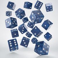Full Pack of D6s: Cobalt & White (20)