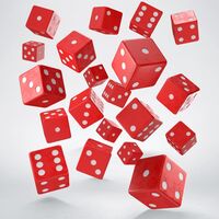 Full Pack of D6s: Red & White (20)
