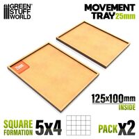 Movement Trays 25mm Square Formation 5x4 (3mm Thick)