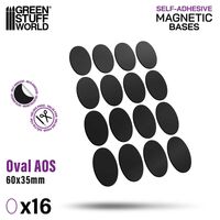 Magnetic Precut Sizes - Adhesive Oval 60x35mm AOS