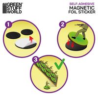 Adhesive Oval Magnetic Bases 90x52mm AOS (x14)