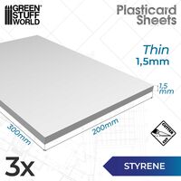 HIPS Plasticard Sheet 1.5mm (pack x3)