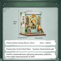 Miniature House Model Kit Champs-Elysees Florist 18 x 16 cm