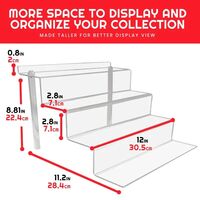 Evoretro Acrylic Shelf Riser 2-Pack RS9