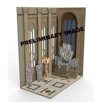 House of the Dragon Tiny Adventures Book Nook Mini Diorama Iron Throne 23 cm