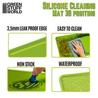 Silicone Cleaning Mat - Green