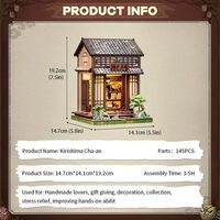 Miniature House Model Kit Kirishima Cha-an 19 x 14 cm