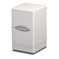 White Satin Tower Deck Box