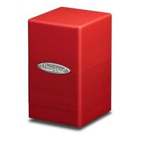 Red Satin Tower Deck Box