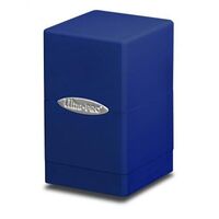 Blue Satin Tower Deck Box