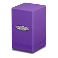 Purple Satin Tower Deck Box