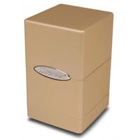 Caramel Metallic Satin Tower Deck Box